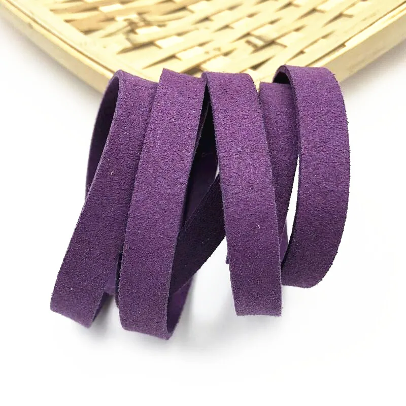 PURPLE 1 ярд/серия 10 мм ширина мягкая текстура ожерелье веревки браслеты Шнуры Ловец снов одежда шляпа одежда DIY рукоделия - Цвет: PURPLE