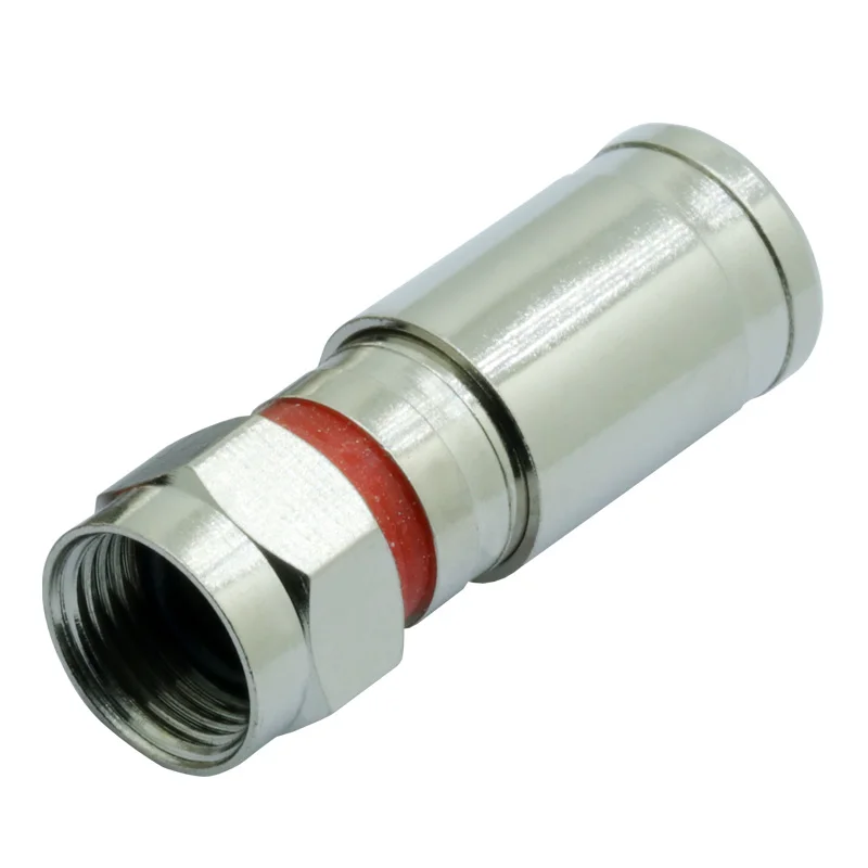 10pcs/lot Copper RG6 Weatherproof F Compression Connector RF COAXIAL Wire Solderless Adapter | Обустройство дома