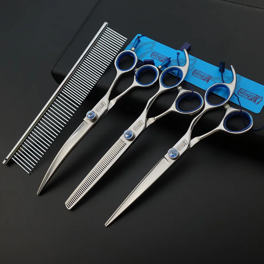 7 дюймов высокого качества профессиональный набор ножниц для груминга домашних