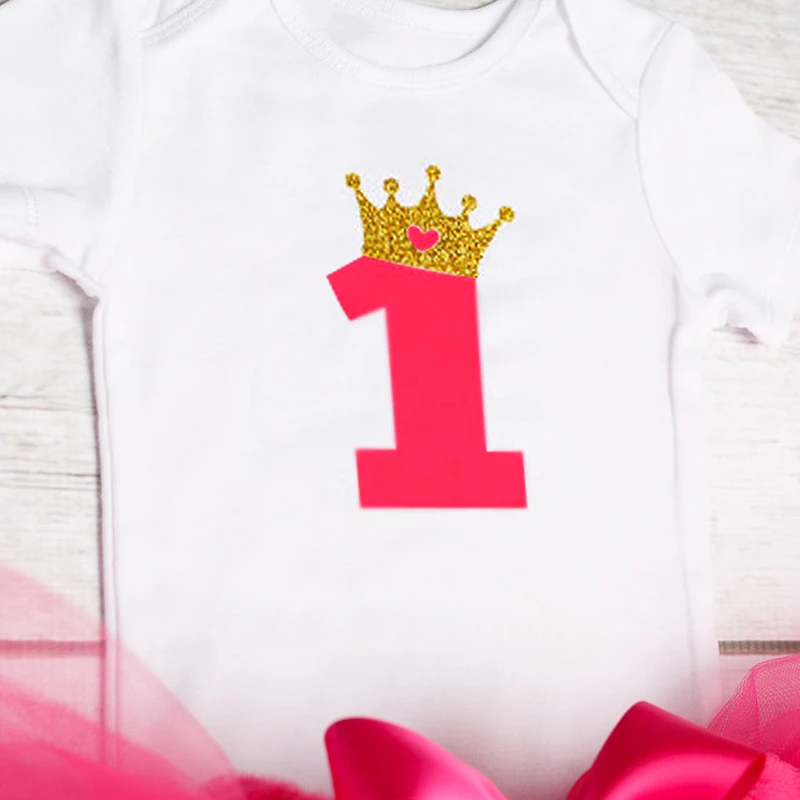 Наряд на 1-й день рождения для маленьких девочек платье принцессы Одежда