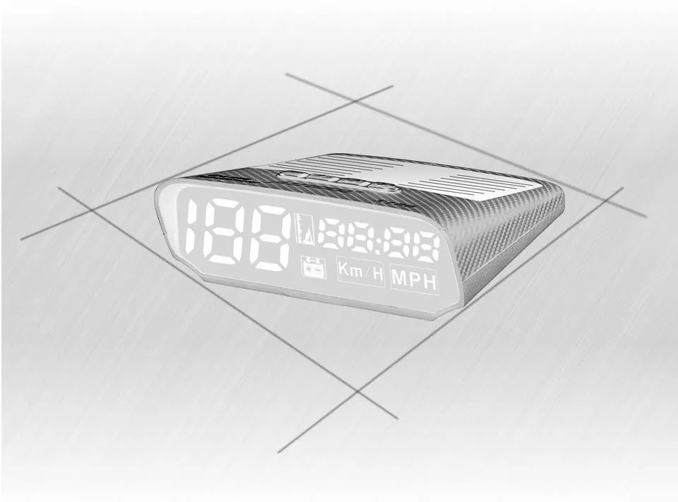 AUTOOL X100S car universal HUD GPS head-up display current meter + solar diagnostic tool professional gauge clock speed |