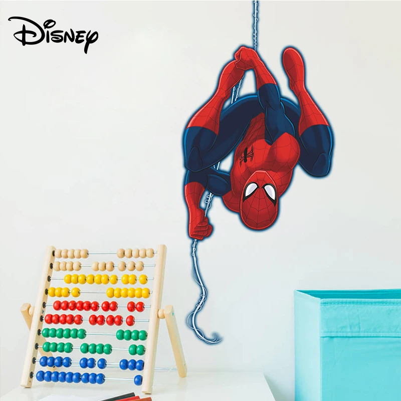 

Наклейка на стену в детскую комнату Disney Человек-паук украшение на стену в гостиную зеленая Съемная наклейка