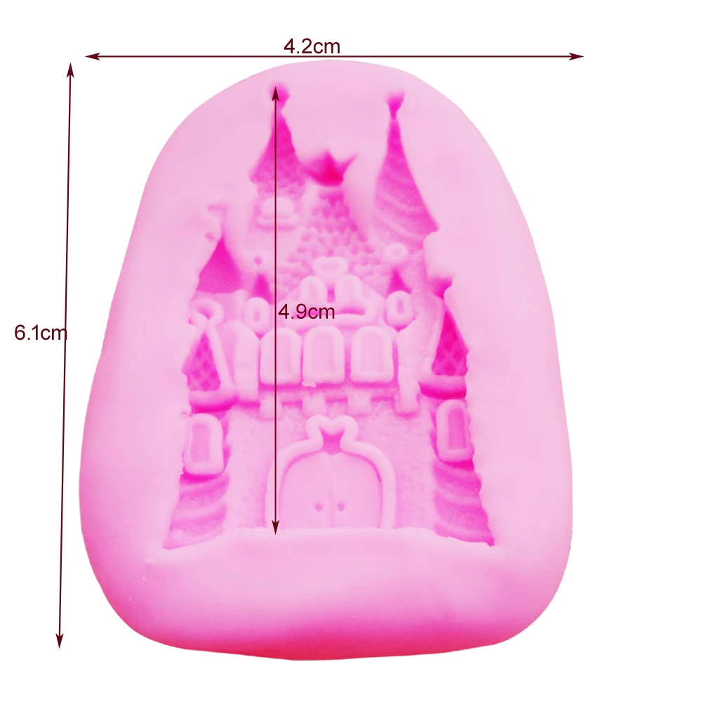 C103 1 DIY замок дом силиконовые формы Fondant (сахарная) конфеты 3D форма для торта