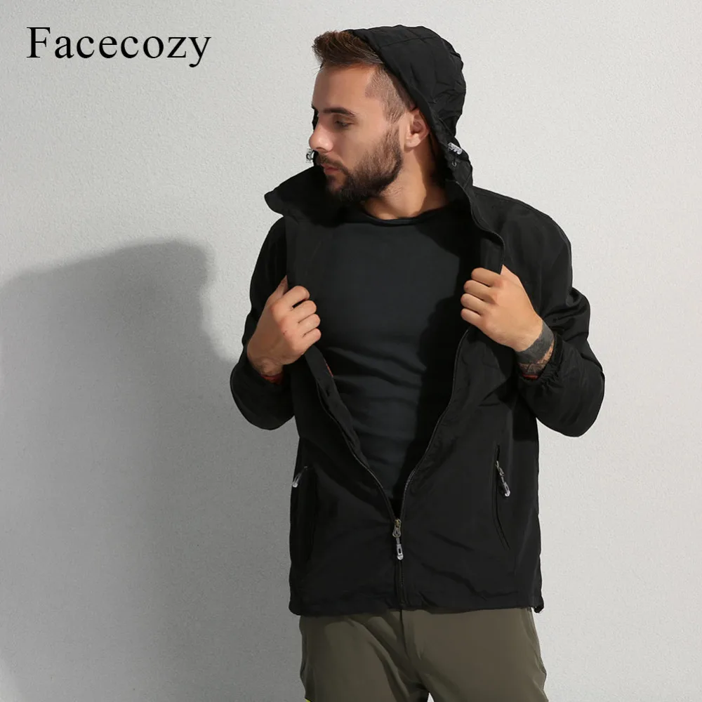 Facecozy мужские водонепроницаемые походные куртки один слой тонкая весенне летняя