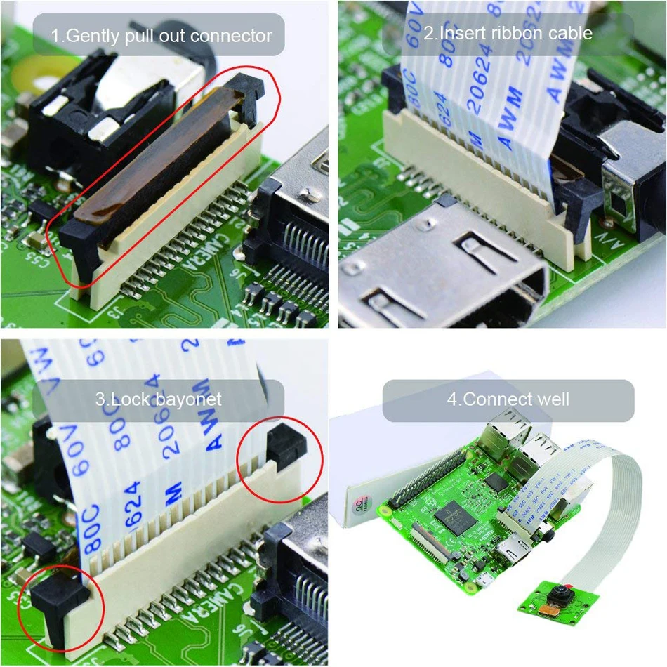 Для камеры raspberry pi 3 5 м 1080p датчик OV5647 мини модуль видеокамеры для Pi модели A/B + 2 3B