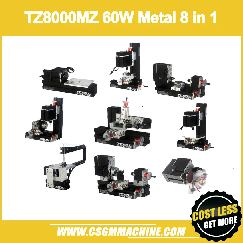 Мини токарный станок TZ8000MZG 8 в 1 металлический 60 Вт 20000 ОБ/мин 1|lathe machine|metal lathemetal lathe