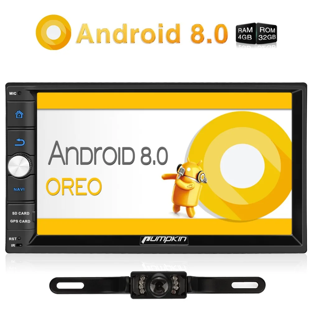 Тыква Восьмиядерный ОЗУ 4 г ПЗУ 32 2 Din Android 8 0 универсальный автомобильный стерео gps