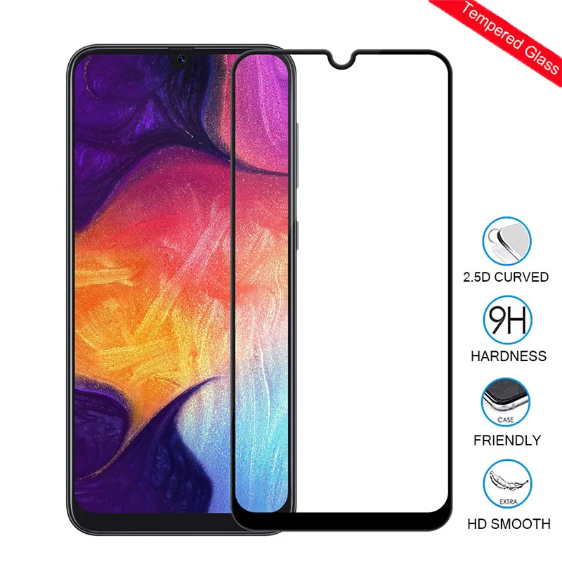 Защитное стекло для экрана samsung Galaxy A50, защитное закаленное стекло для A50 A505F A505FN A505GN A505FM, полное покрытие, стекло a 50