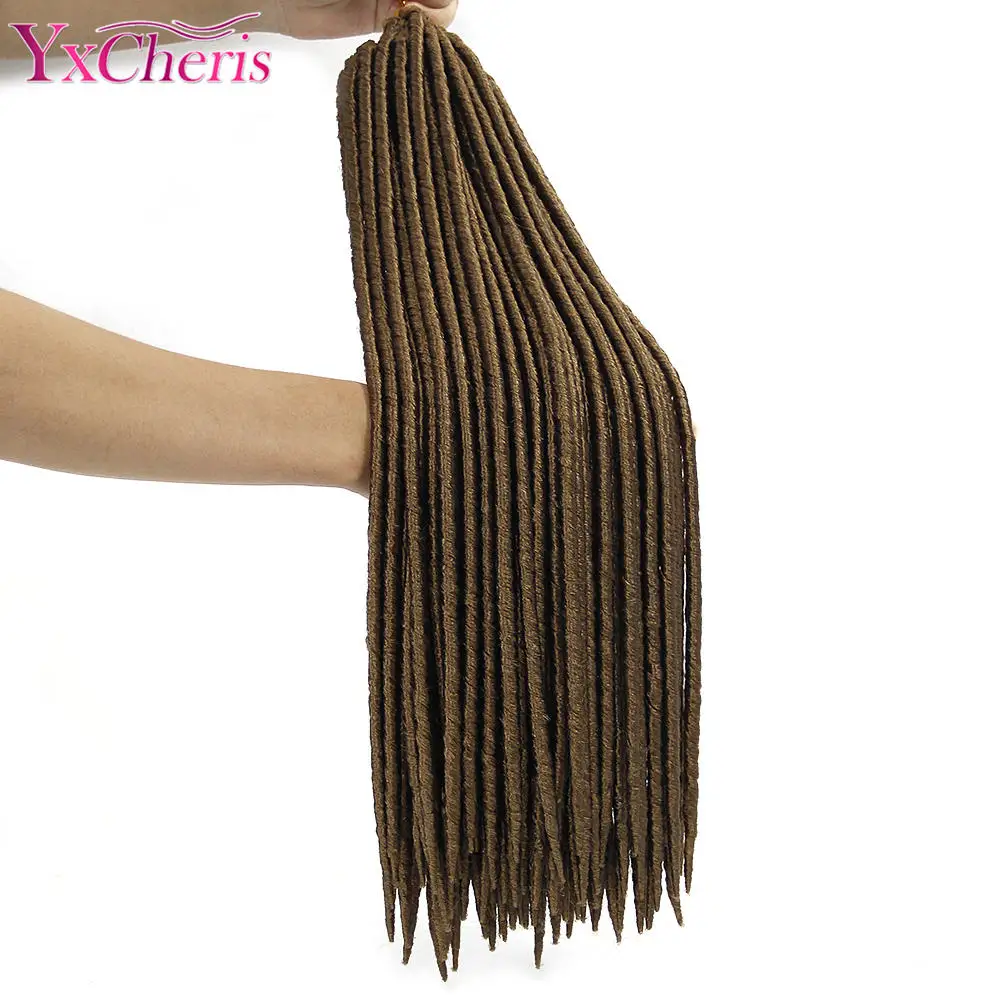 Канекалон вязанная косами искусственная Locs крючком Наращивание волос Синтетические волосы оплетки Черный Блондинки - Цвет: #27