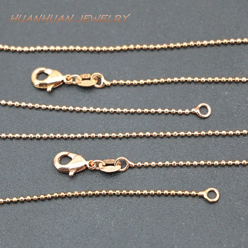 Моде Для женщин Нержавеющая сталь цепи Цепочки и ожерелья 3 шт. круглый 1 мм