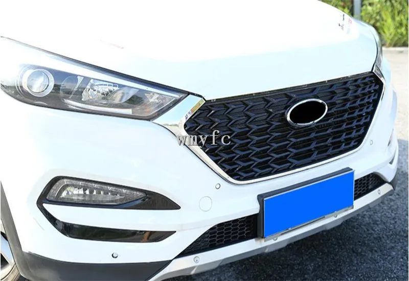 Для hyundai Tucson- FUSION гоночная решетка гриль Передняя Маска Крышка грили подходит для FUSION MONDEO черный серебристый автомобильный Стайлинг