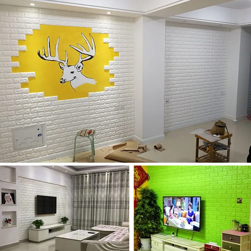 77 х 70 см DIY 3D кирпич самоклеющиеся стены пены PE Стикеры s домашний декор для ванной