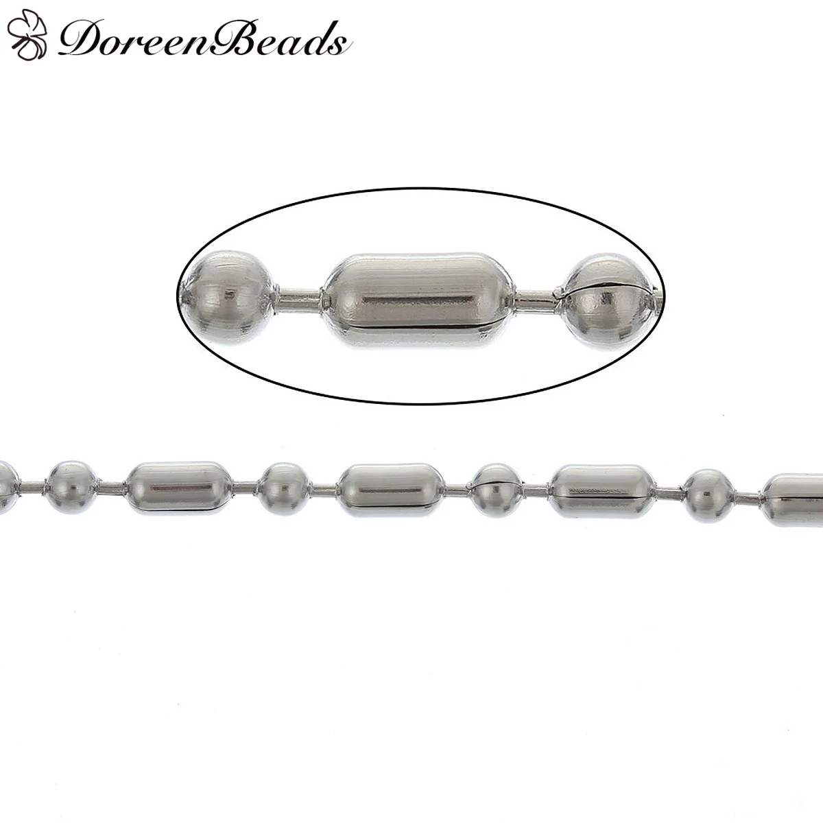 DoreenBeads 304 Нержавеющей Стали Bamboo Сеть Выводы Серебряный Тон 4 мм (1/8 &quot) 2 М 2016