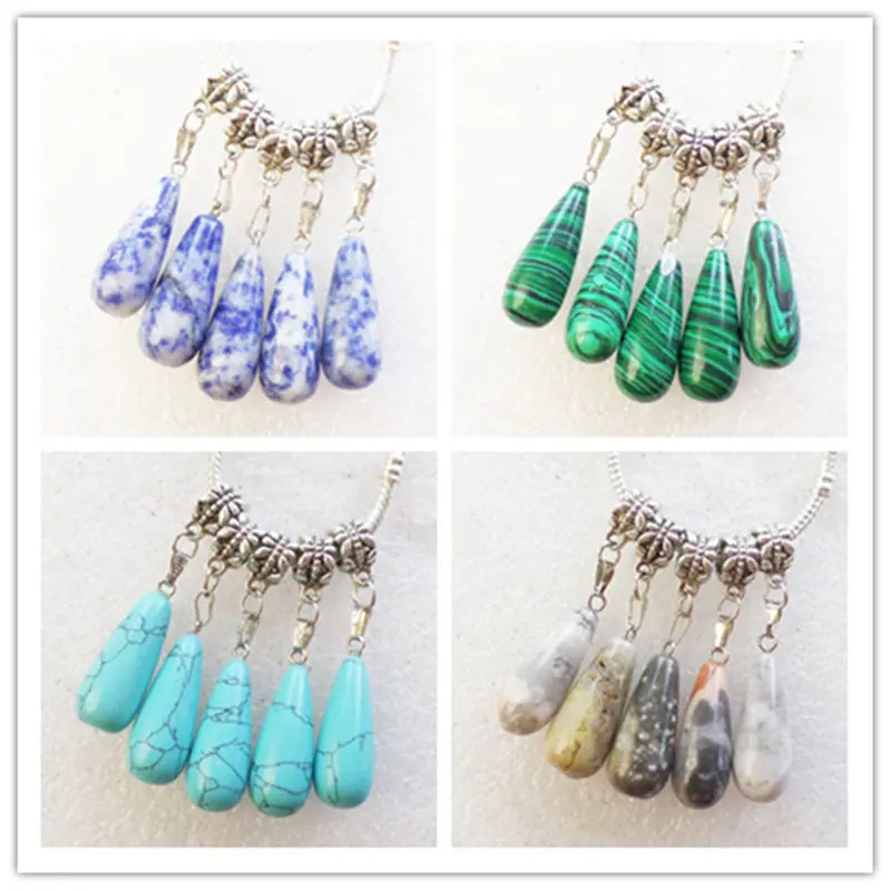 20 шт большое отверстие Европейский содалит/камбаба камень/бирюза/желтый Crazy Lace