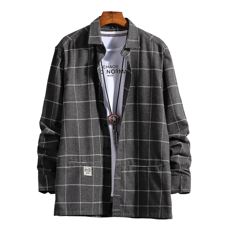 

The Autumn and winter youth new style of fashionable male character stripe is loose big code long sleeve trend joker shirt