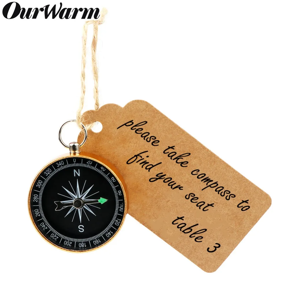 OurWarm 20 комплектов Компас + бирки для вечеринок детей день рождения тематика путешествий свадебные подарки