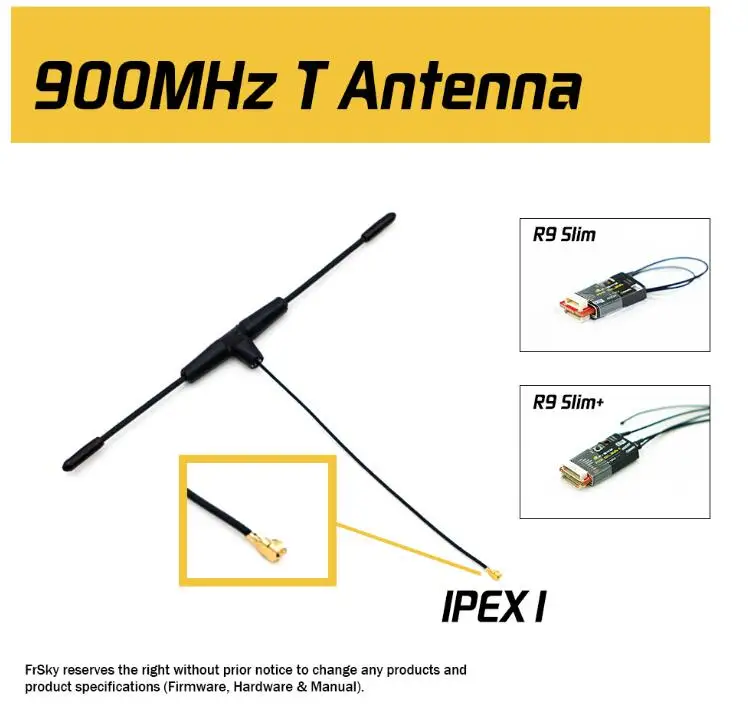 Оригинальная антенна FrSky 900 МГц IPEX1 IPEX4 разъем для R9M/R9M LITE/R9 MINI/R9 SLIM/Slim+/R9MM приемник для FPV - Цвет: Antenna IPEX1