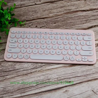 Silver Мягкая силиконовая крышка клавиатуры защитная пленка для logitech K380 K 380 Bluetooth клавиатура мульти-устройство механическая защита кожи - Цвет: Silver