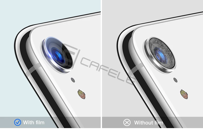 2 шт CAFELE объектив камеры протектор экрана для iphone Xr HD прозрачная камера закаленное стекло полное покрытие против царапин для iphone XR