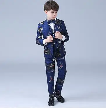 

Children's Day sky blue clothes men white suits designs homme terno stage singers child jacket men print blazer dance dress