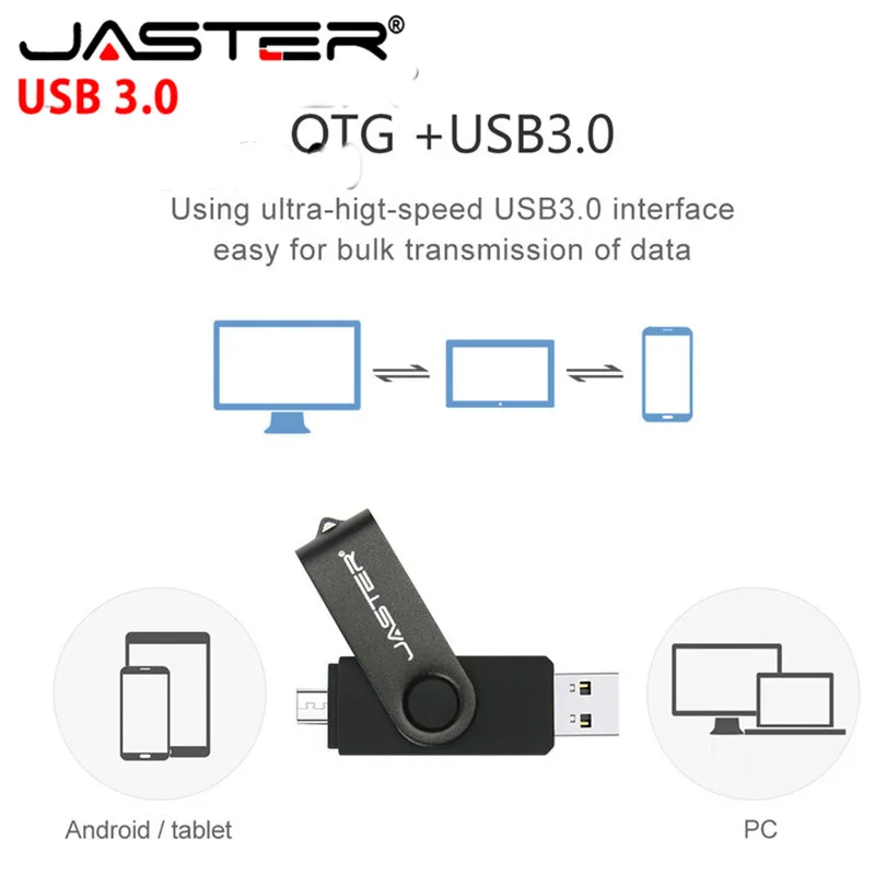 JASTER смартфон флеш накопитель USB 3 0 Металлический 32 Гб 64 Флешка 8 OTG внешний micro usb