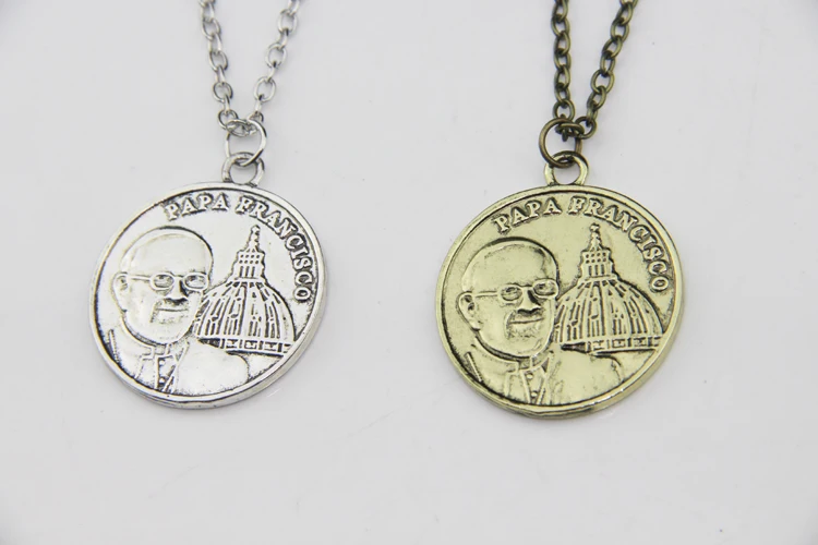 ZRM модное ювелирное изделие винтажное ожерелье с подвеской в виде папы Франсиска