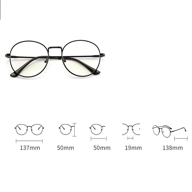 Новинка 2019 женские оптические оправы металлические круглые очки оправа для