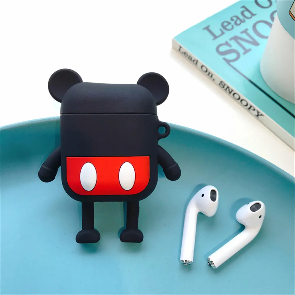 3D Милые Мультяшные Монстры чехлы для наушников для Apple AirPods 1 2 Earpods AirPods2 Сумка Силиконовые чехлы Bluetooth Air Pods защита