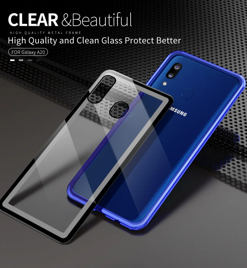 Металлический бампер для Samsung A50 A30 A70 A60 A40 A20 A10 алюминиевый сплав бампер чехол закаленное стекло задняя крышка для Samsung A 50 30 70