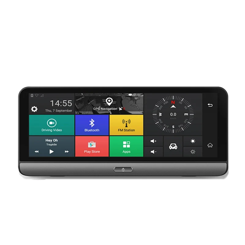 WHEXUNE Android 5,1 Full HD 1080P 8 дюймов сенсорный ips Автомобильный видеорегистратор с gps навигацией wifi Bluetooth ADAS Google play видеорегистратор
