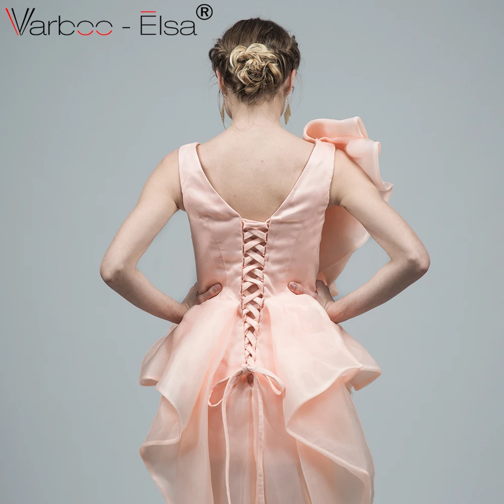 VARBOO_ELSA модное короткое спереди длинное сзади платье для выпускного вечера