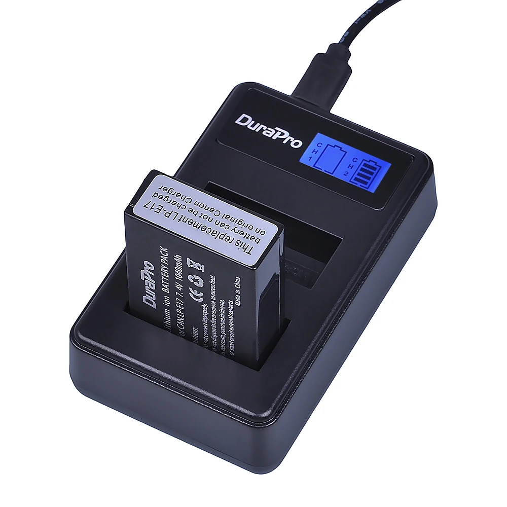 DuraPro 3 шт 1040mAh LP-E17 LPE17 LP E17 батарея + ЖК USB зарядное устройство для Canon EOS Rebel T6i 750D T6s 760D