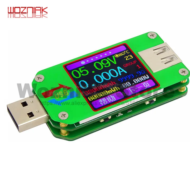 Возняк UM24 UM24C для приложения USB 2 0 ЖК дисплей Вольтметр Амперметр измеритель