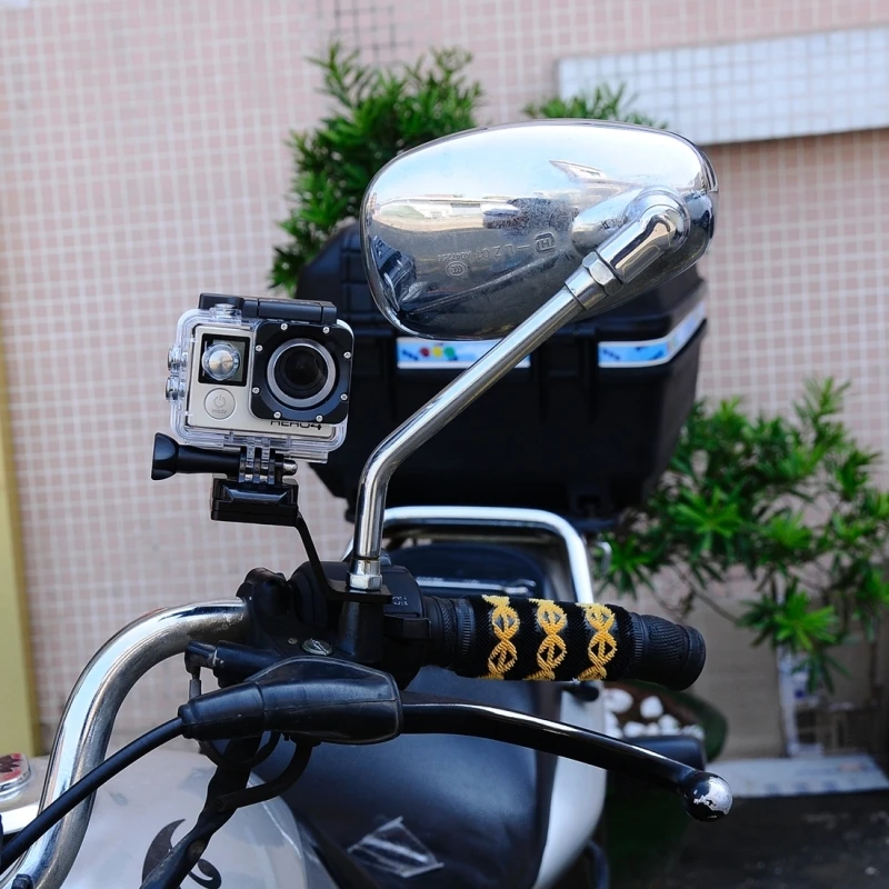 PULUZ для Go Pro Hero 5 мотоцикл горный велосипед Зеркало заднего вида металла с фиксированным кронштейном для мотоцикла для Gopro Hero5 Камера аксессуары