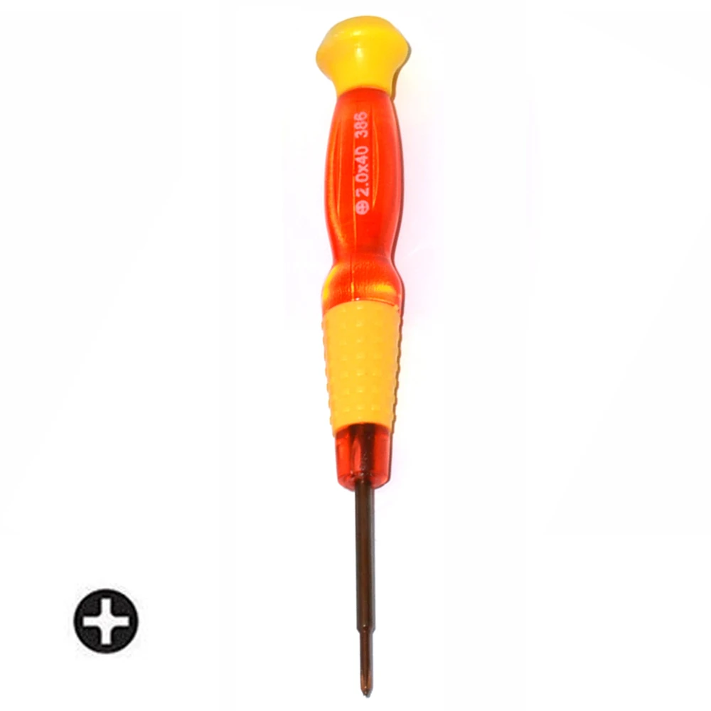 10PCS universal discharger screwdriver with red yellow cross for game accessorice repair tools