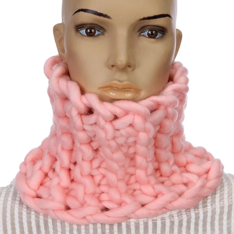 Новинка корейские шарфы кольца Shag зимние теплые вязаные женские ручной работы