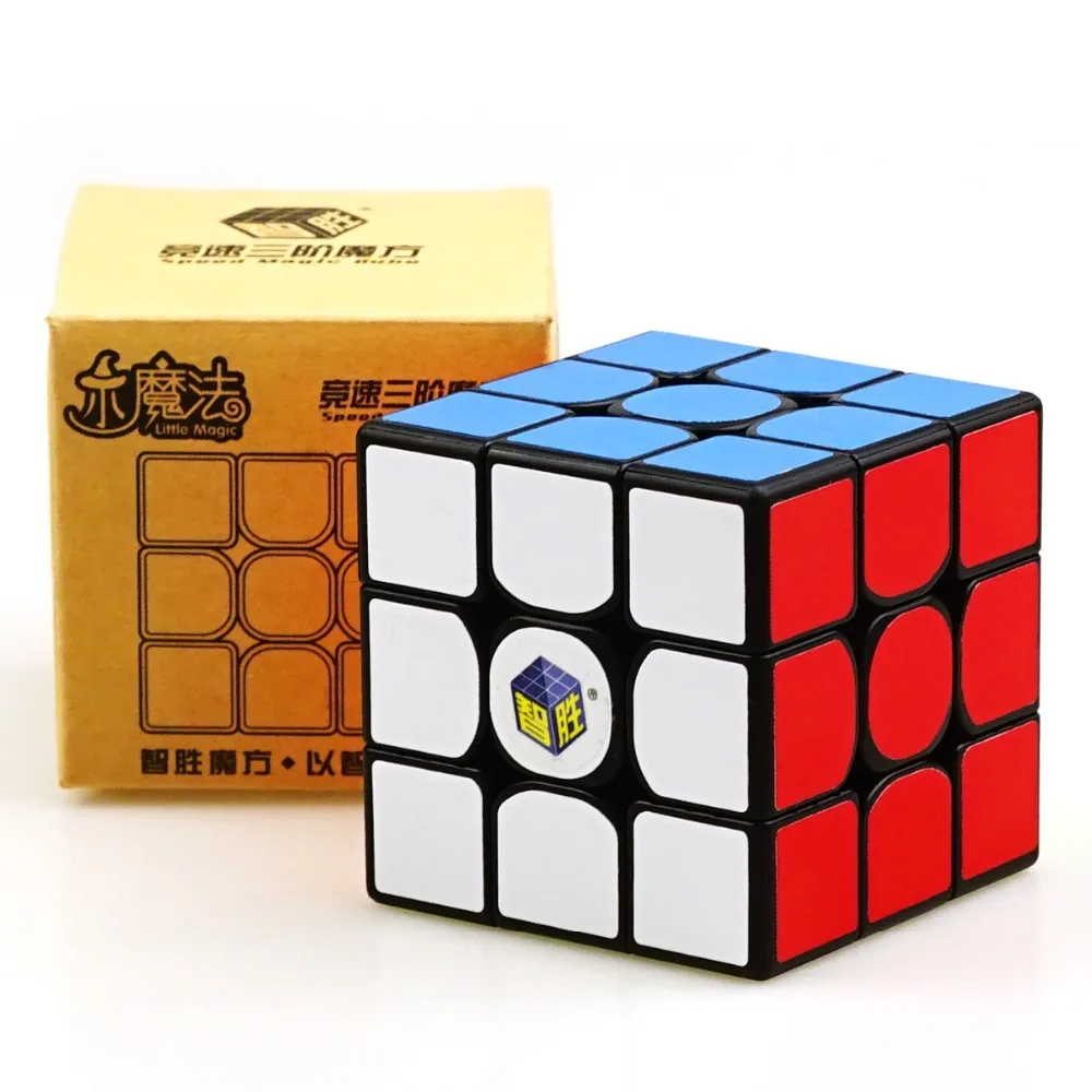 Yuxin маленький волшебный 3x3x3 магический куб 3x3 скоростной чёрный/без наклеек