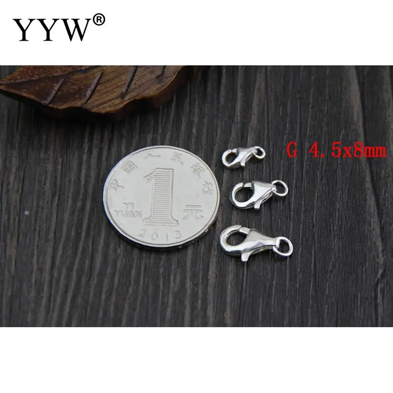g 4.5x8mm 3 шт./лот, аксессуары, застежки, фурнитура, пряжка, 925 пробы, серебро, омаровый коготь, застежки для ювелирных изделий, ожерелья, браслетов - Цвет: g 4.5x8mm