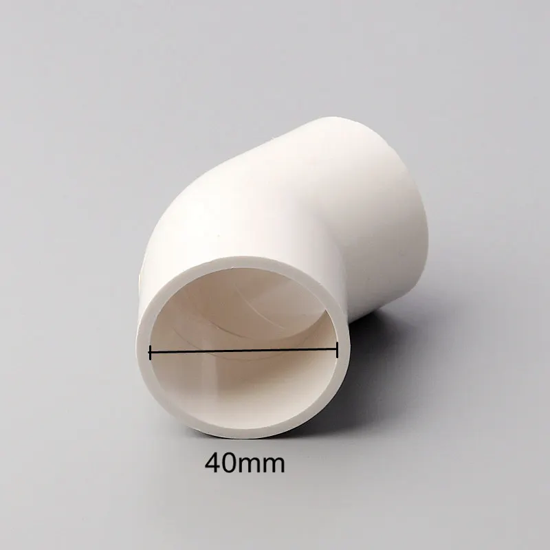 45 Degree Elbow 1 шт. внутренняя Диаметр 40 мм ПВХ воды конце Кепки/прямой разъем 3/4 способов разъем 45/90 градусов локтя равны разъем Фитинги - Цвет: 45 Degree Elbow