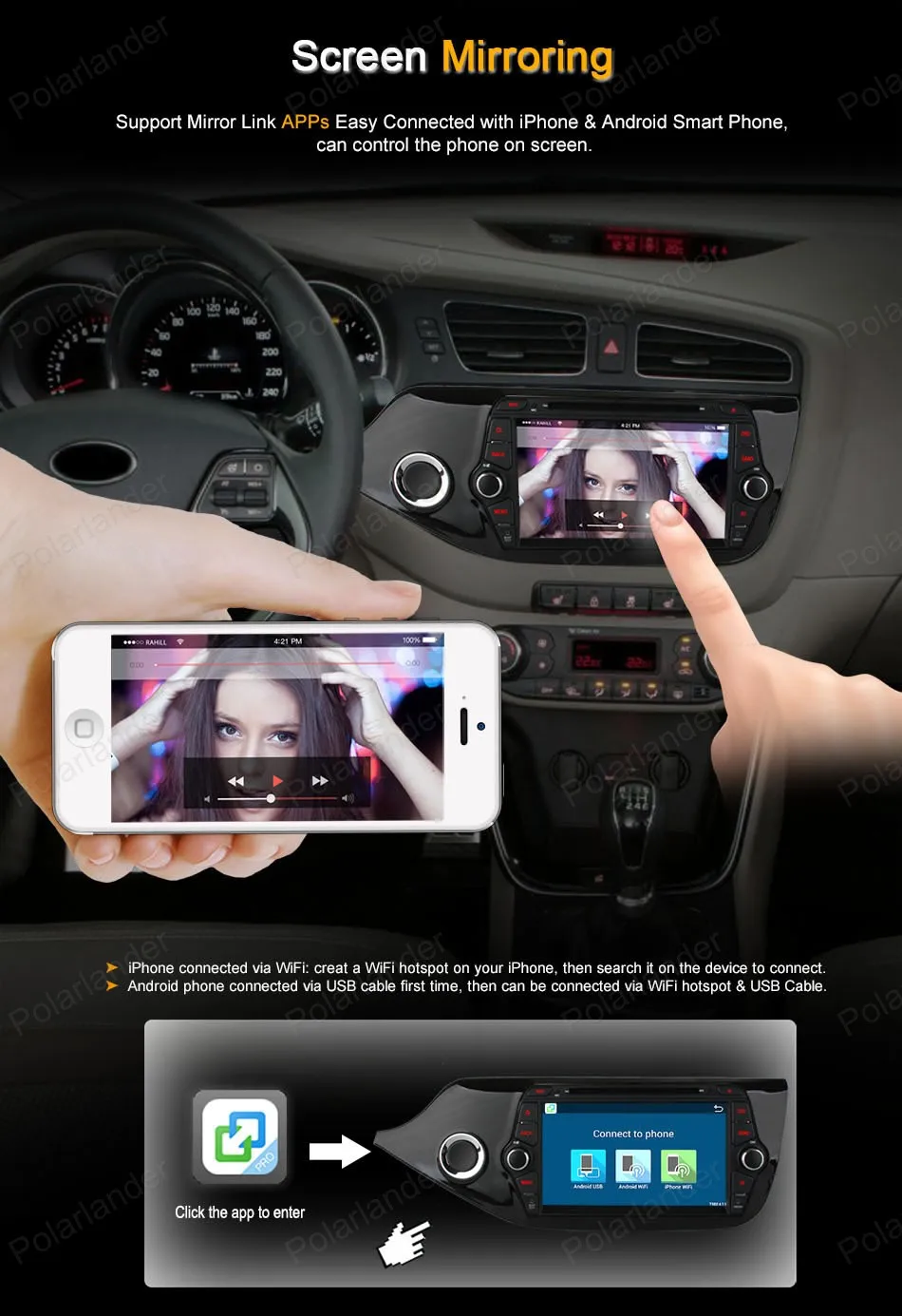Для KIA CEED 2013-2015 2 din Android 4 dvd-плеер для автомобиля 8 дюймов 1024*600 экран стерео радио