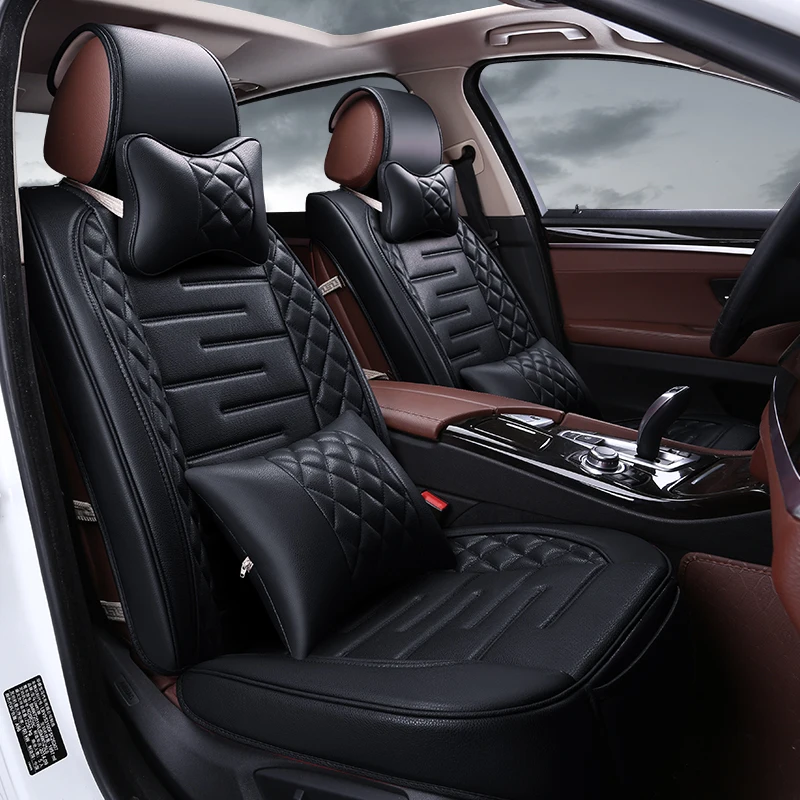 Высококачественная эко кожа чехол для автомобильного сиденья универсальные