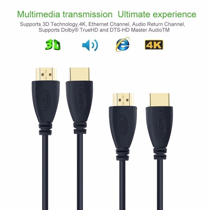 Высокоскоростной кабель hdmi-hdmi 0 5 м 1 2 3 10 15 позолоченный штекер HDMI 4 Версия 1080p 3D для