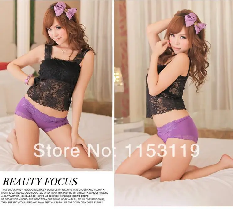 Modal Ladies Lace Panties / Briefs /straight angle pants Women Underwear Hot drilling LC2121 free shipping |