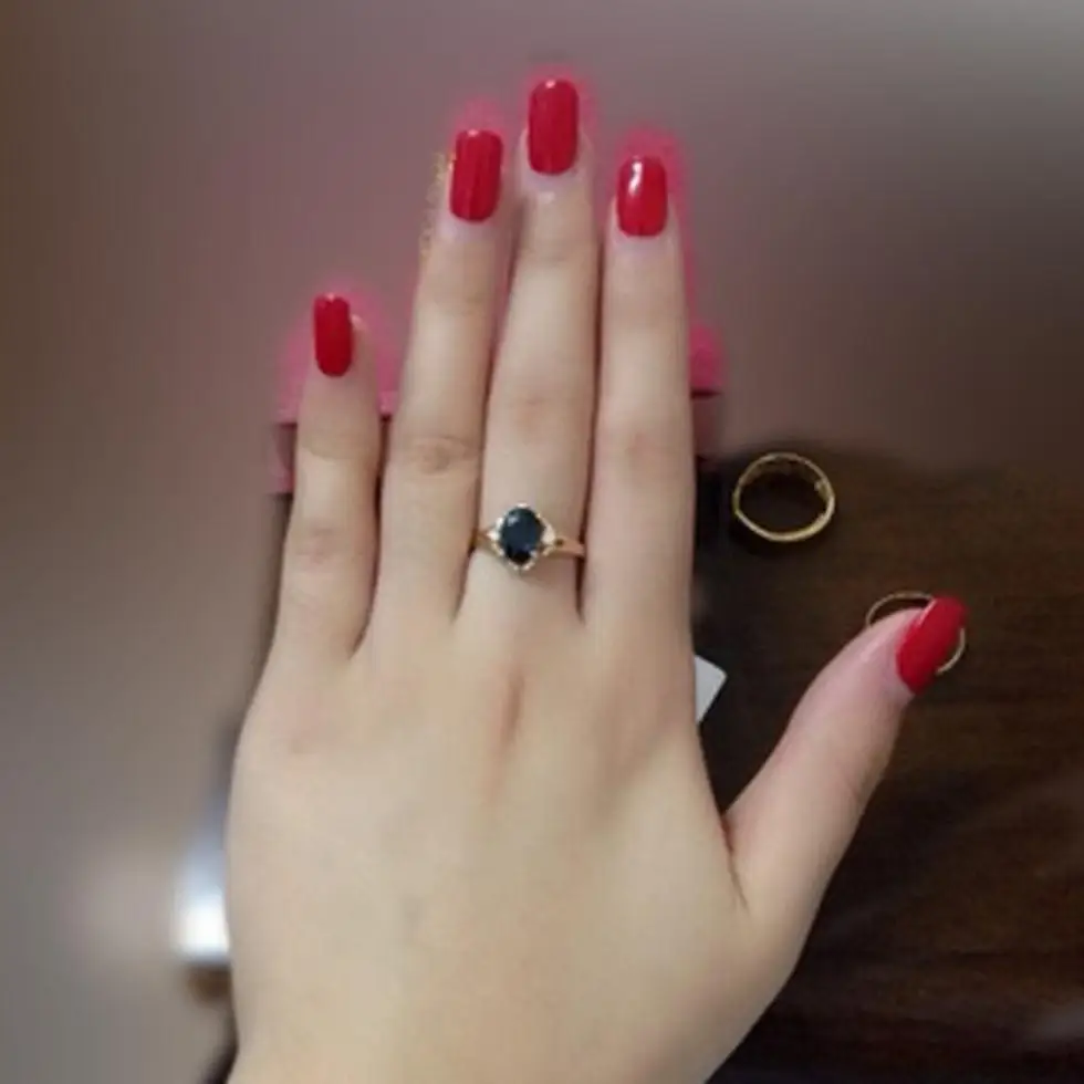 Женское кольцо с натуральным сапфиром желтое золото 18 К 1 5 карат|anel ring|gold naturalyellow