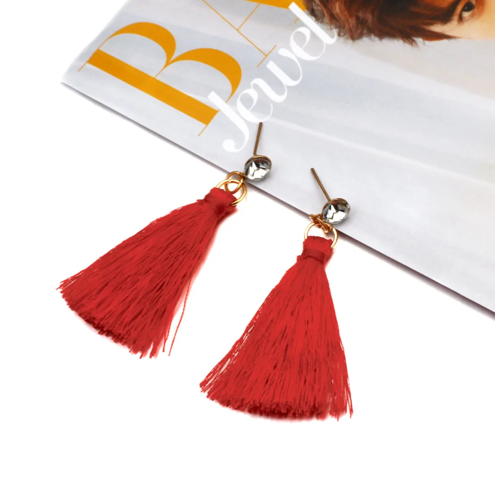 Модные женские ювелирные изделия с кисточками, колье с жемчугом в стиле бохо, серьги-капли с кристаллами, свадебный ювелирный набор, ожерелье с кисточками, серьги