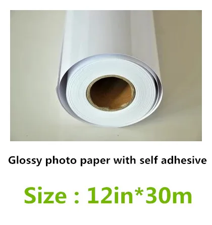 

12in Sticker high glossy 150g photo Paper rolls, roll printer paper 0.305*30m