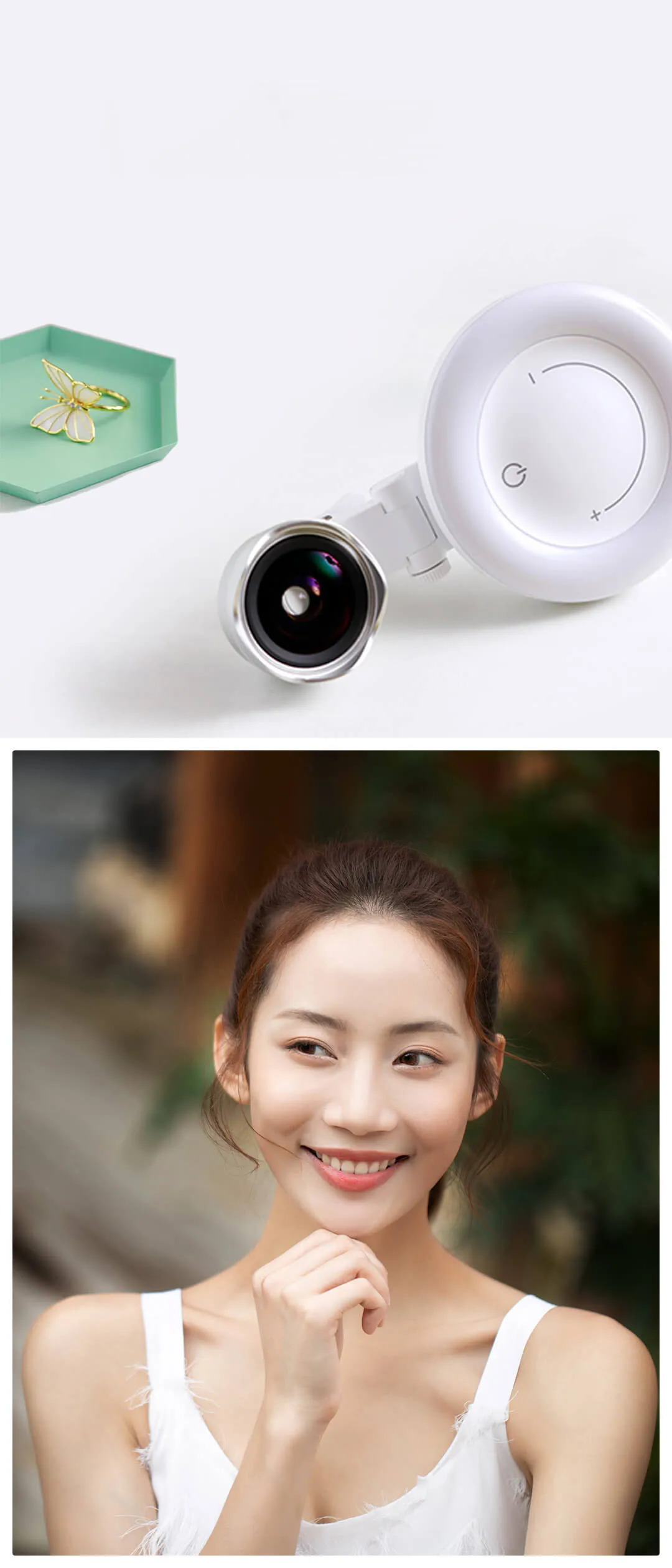 Xiaomi Wicue beauty Shot 120 ° супер широкоугольное кольцо осветительный светодиодный объектив для селфи многосекционный затемняющий долгий срок службы батареи для девочек