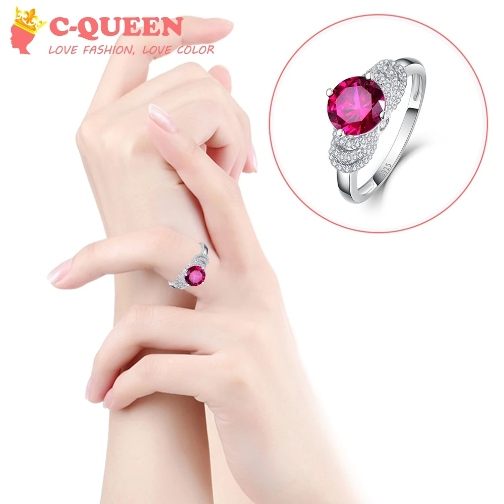 Горячие jrose 8x8 мм 3.5ct круглой огранки createdruby любовь вечность Твердые стерлингового