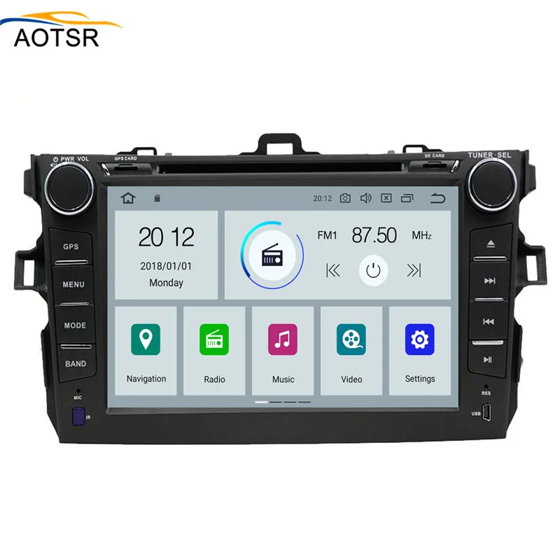4 + 32G Android 9 0 автомобильный dvd gps навигатор для Toyota corolla 2007 2008 2009 2010 2011 2012 Wifi