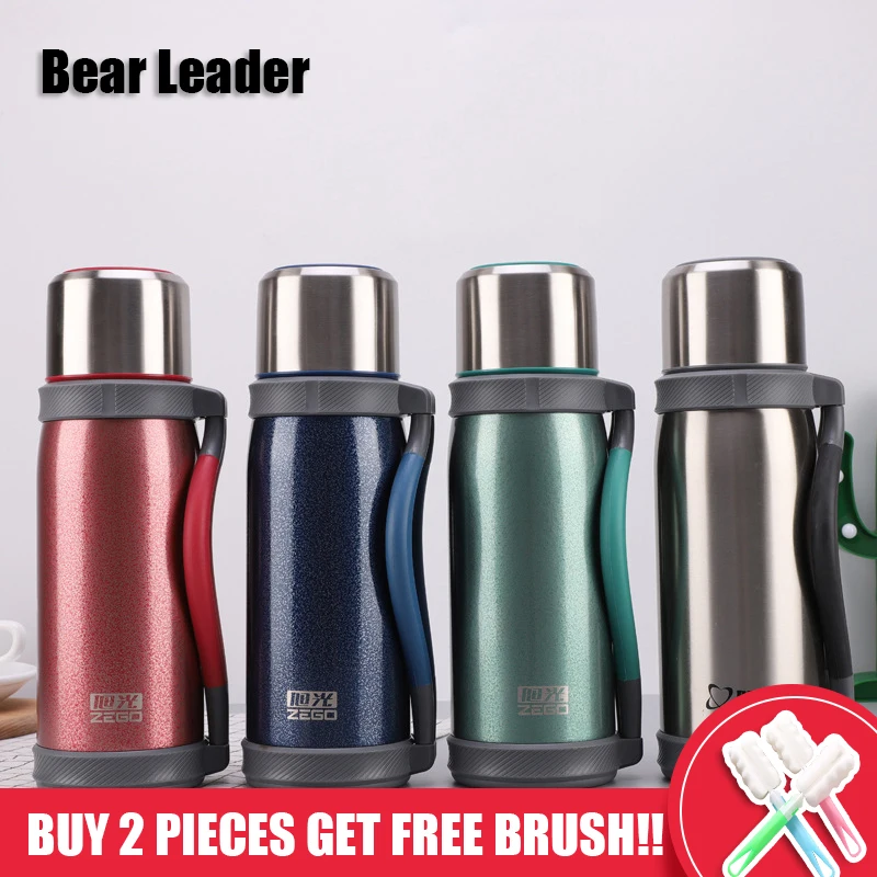 Bear Leader/1200 мл Нержавеющая сталь вакуумная Термокружка для отдыха на открытом